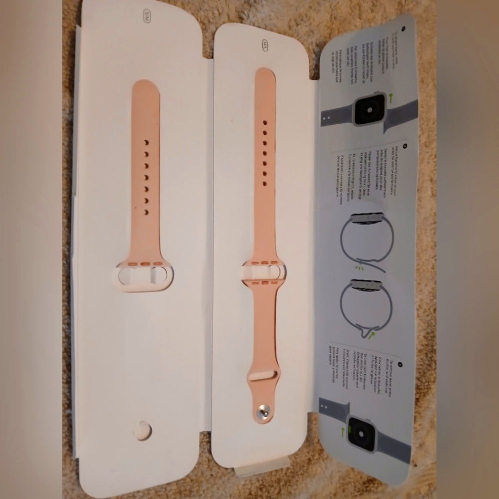 Pink series 5 Apple Watch Band , 40mm Sports Band med/lrg